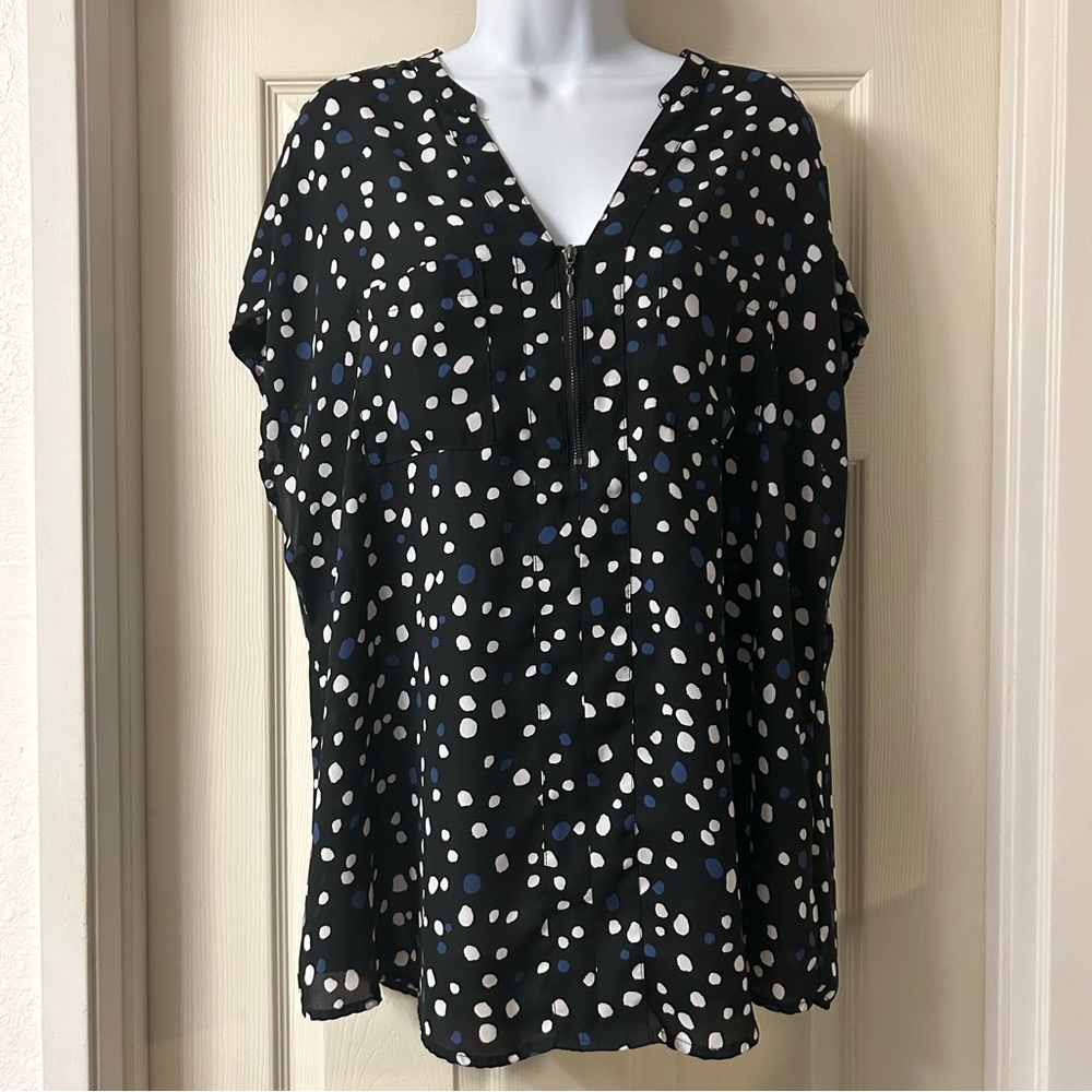 🖤TORRID • Leopard Dot Georgette Top
